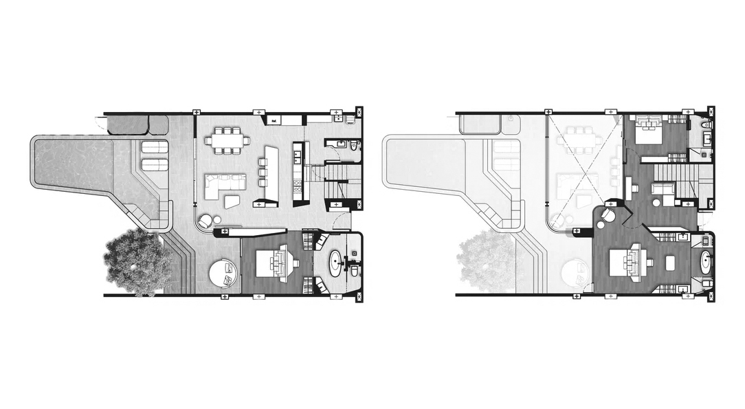 Apartment floor plan, 4 bedrooms in HYTHE by Botanica No. 11009