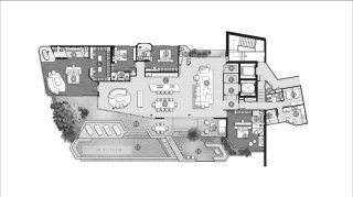 Penthouse floor plan, 5 bedrooms in HYTHE by Botanica No. 11010